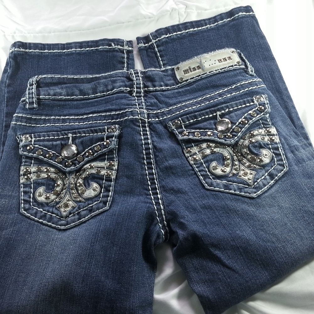 Miss Chic Sz 3 Bling Pockets Bootcut Lowrise